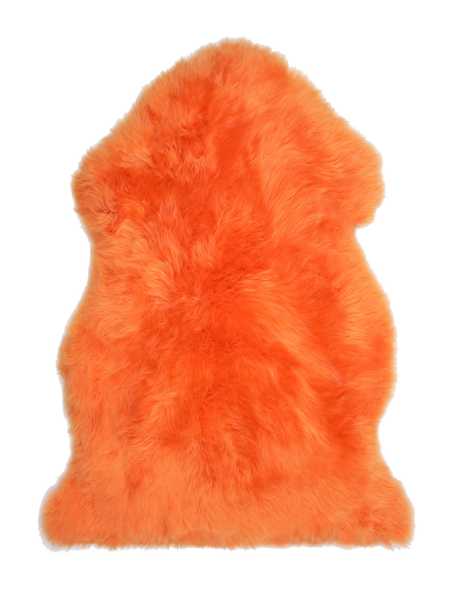 Small Sheepskin Throw - Orange – Dyphor New York