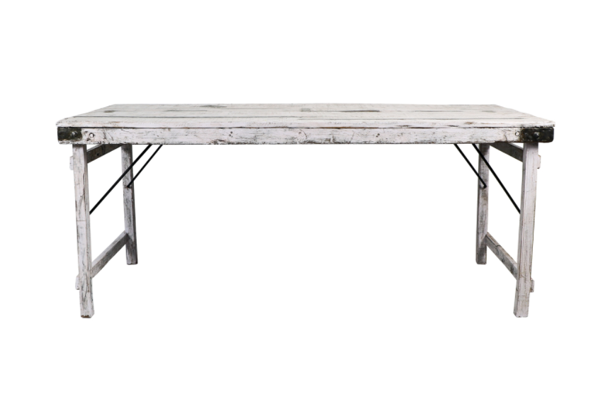 Antique White Folding Dining Table