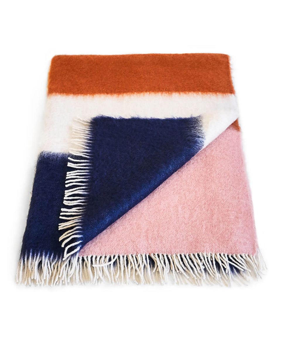 Blue and discount orange throw blanket