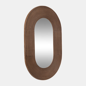 Ribbed Oval Mirror