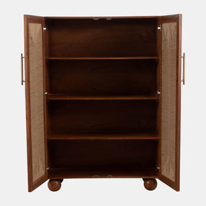 60" Acacia Wood Armoire