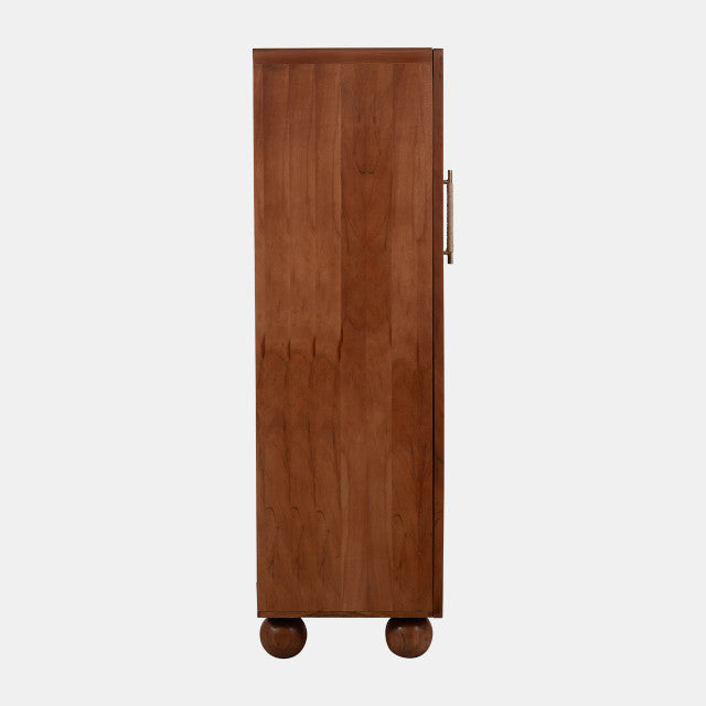 60" Acacia Wood Armoire