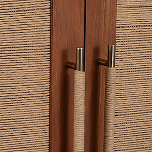60" Acacia Wood Armoire