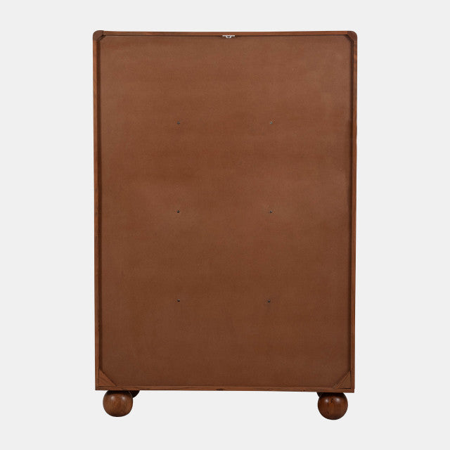 60" Acacia Wood Armoire
