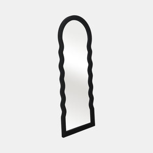 Black Layered Curvy Leaner Mirror