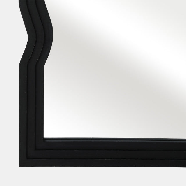 Black Layered Curvy Leaner Mirror