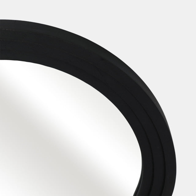 Black Layered Curvy Leaner Mirror