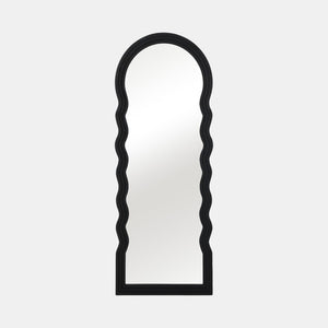 Black Layered Curvy Leaner Mirror