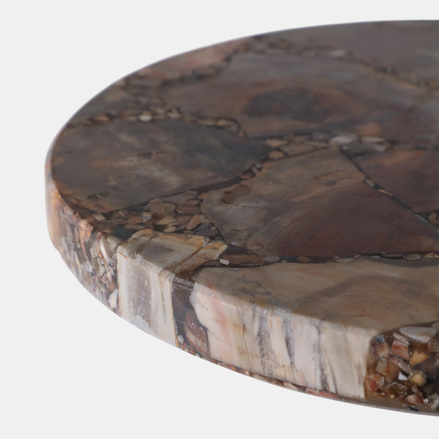 Petrified Wood Top Drink Table