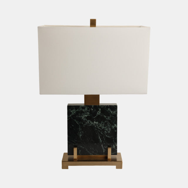 Marble Lamp With Brass Base