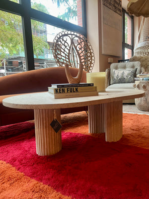 Large Travertine Coffee Table