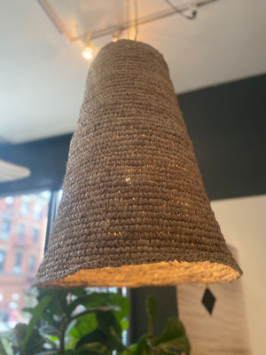 Woven Banana Leaf Light Fixture