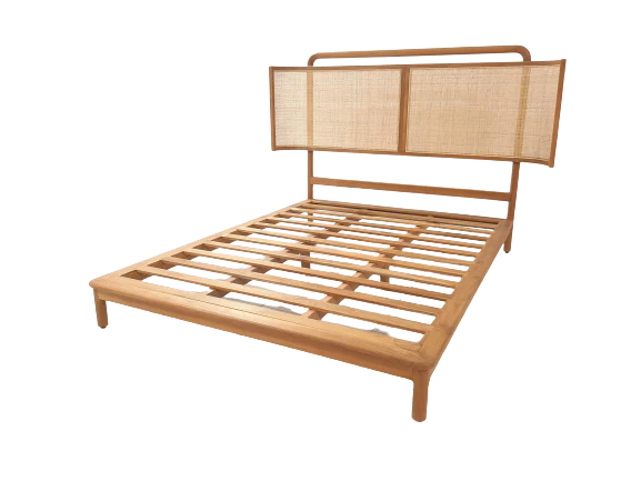 Natural Cane Queen Bed Frame