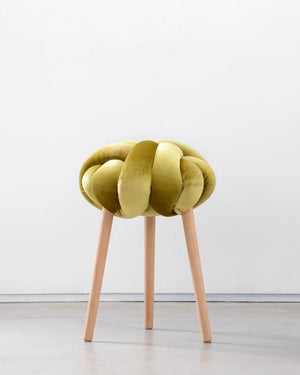 19" Velvet Knot Stool- 10 Color Variants