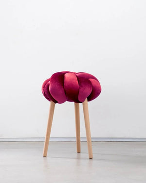 19" Velvet Knot Stool- 10 Color Variants