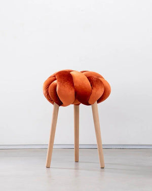 19" Velvet Knot Stool- 10 Color Variants