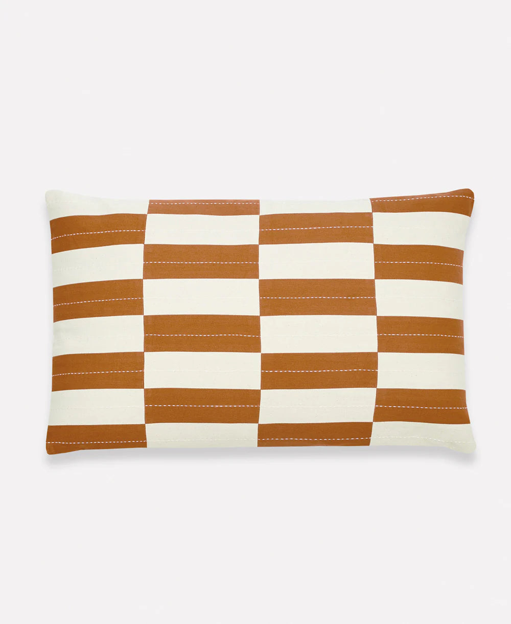 Checkered Lumbar Pillow