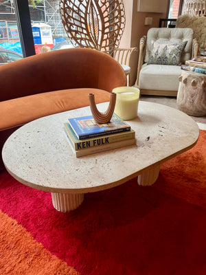 Large Travertine Coffee Table