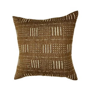Mud Cloth Teak Pillow