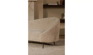 Abi Chaise Light Brown Faux Shearling