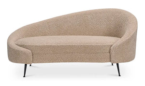 Abi Chaise Light Brown Faux Shearling