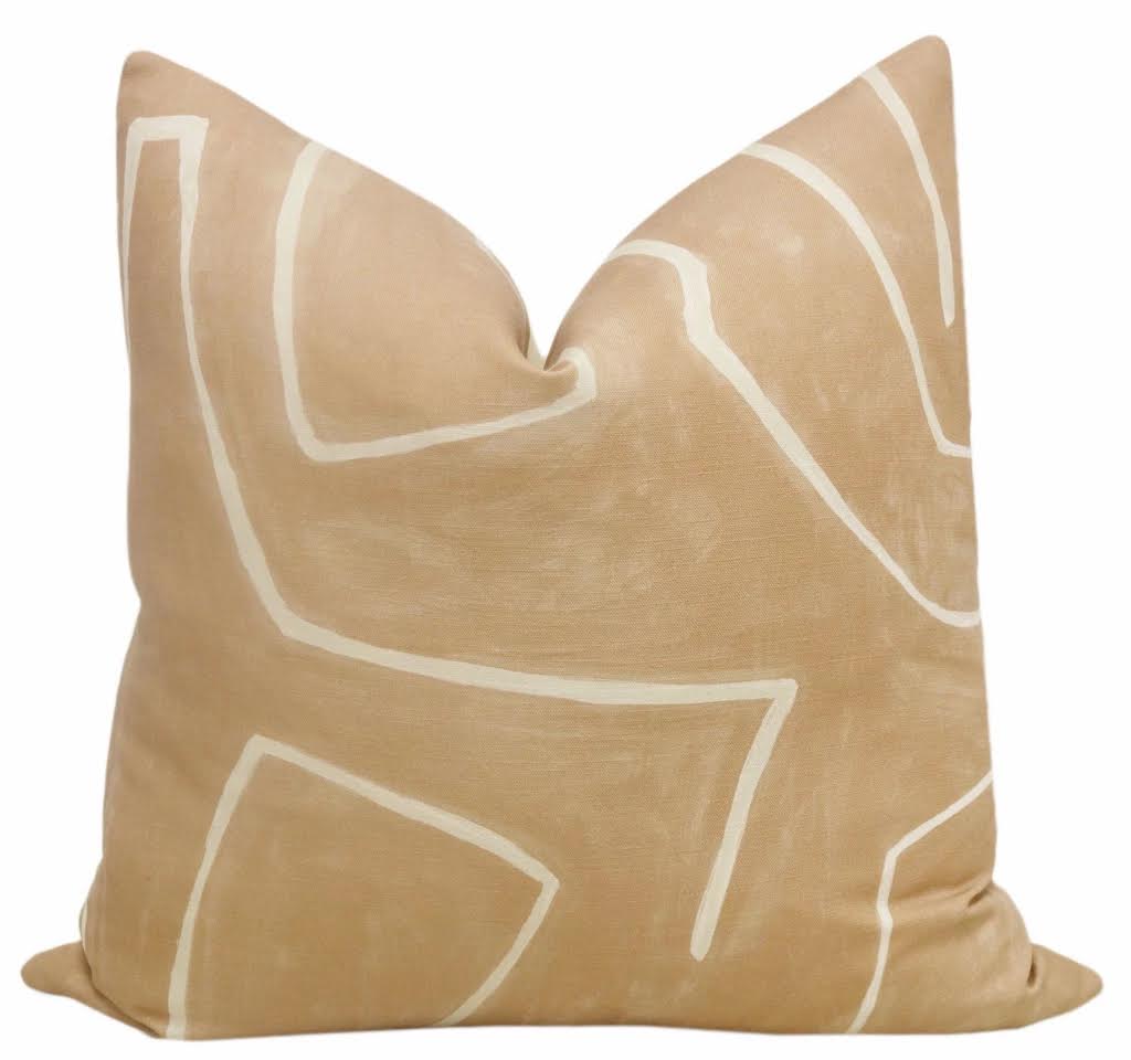KW Peach Abstract Pillow- 3 Sizes