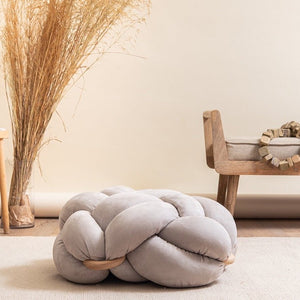 Small Suede Knot Pouf- 8 Color Variants