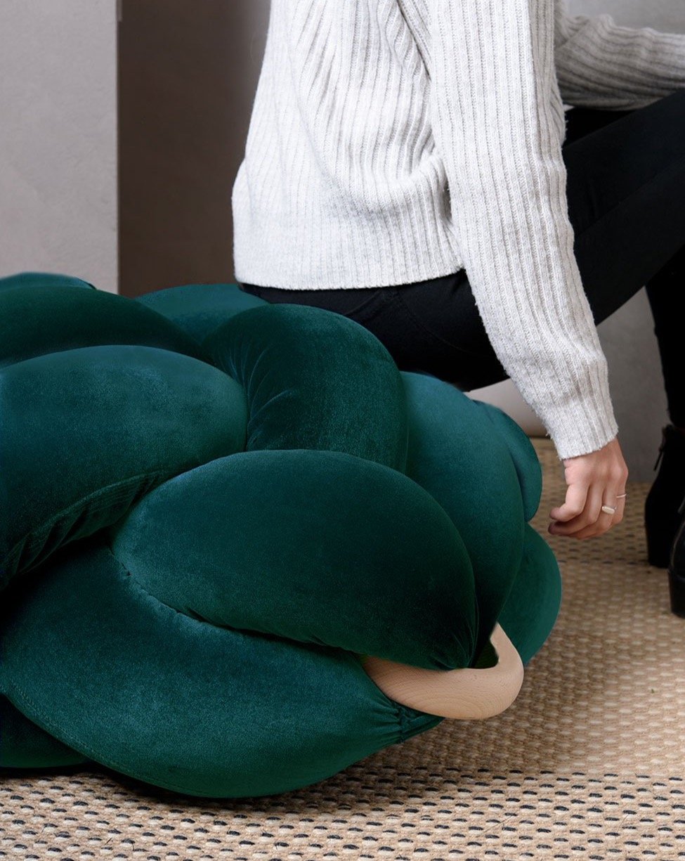 Large Velvet Knot Pouf- 13 Color Variants