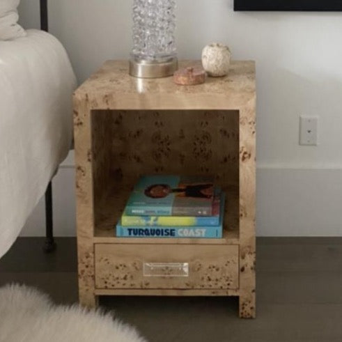 Burlwood Side Table (2 available)