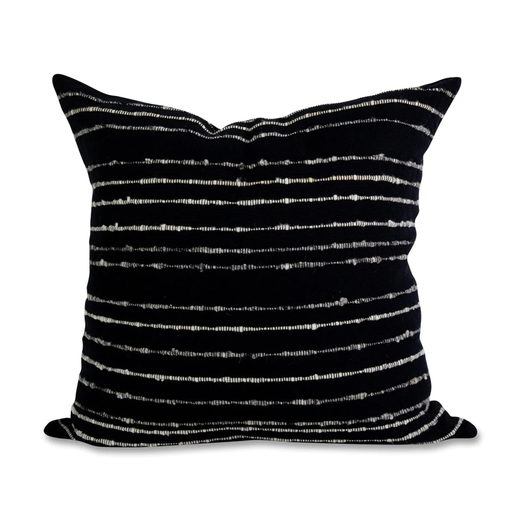 Black with Grey Stripes Carmen Pillow