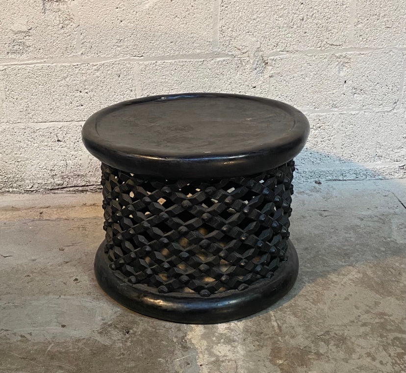 African Drum Side Table