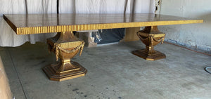 Large Gold Finish Dining Table