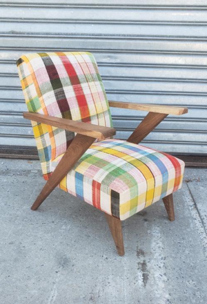 Moroccan Flat Arm Chair in Various Fabrics