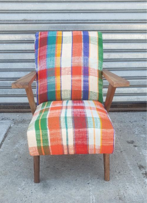 Moroccan Flat Arm Chair in Various Fabrics