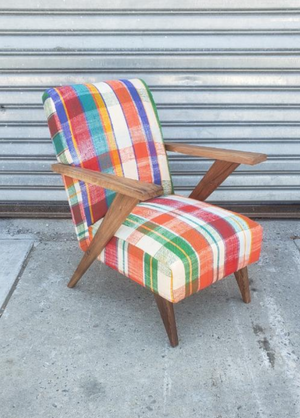 Moroccan Flat Arm Chair in Various Fabrics