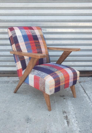 Moroccan Flat Arm Chair in Various Fabrics