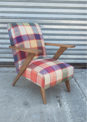 Moroccan Flat Arm Chair in Various Fabrics