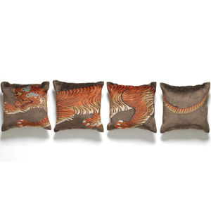 Tiger Silk Pillows- Set of 4