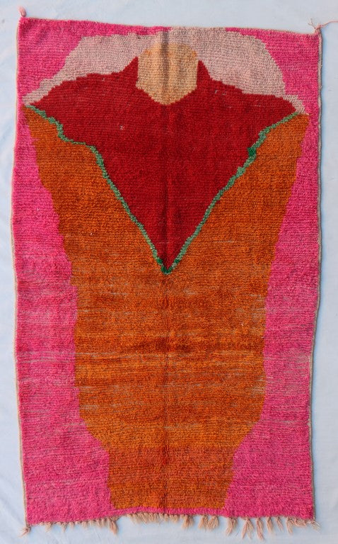 Tangerine Bust Vintage Moroccan Rug