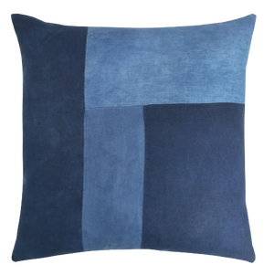 Blue Colorblock Pillow