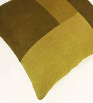 Green Colorblock Pillow