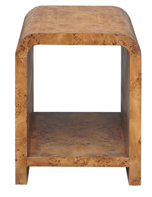 Waterfall Dark Burlwood Sidetable