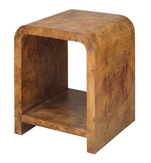 Waterfall Dark Burlwood Sidetable
