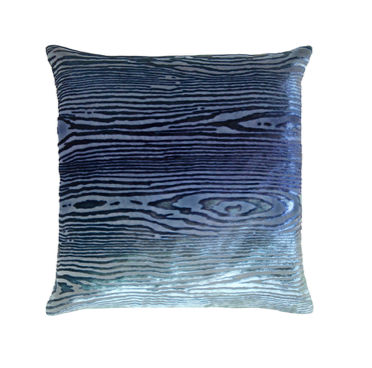 Woodgrain Velvet Pillow in Shark- 8 Size Variants
