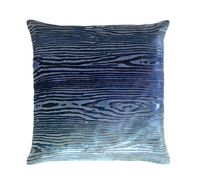 Woodgrain Velvet Pillow in Shark- 8 Size Variants