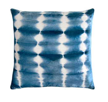 Rorschach Velvet Pillow in Azul- 4 Size Variants