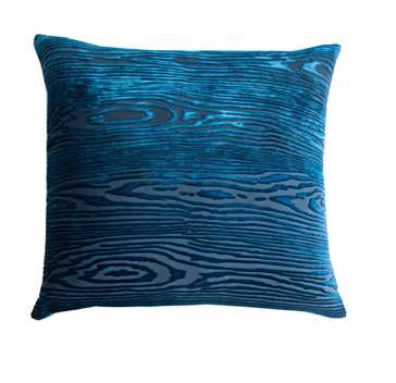 Woodgrain Velvet Pillow in Cobalt Black- 8 Size Variants