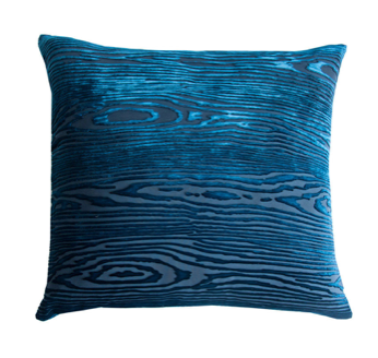 Woodgrain Velvet Pillow in Cobalt Black- 8 Size Variants
