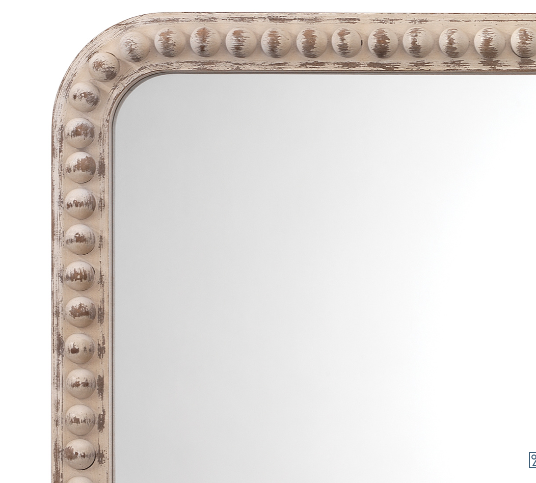 Audrey Beaded Rectangle Mirror