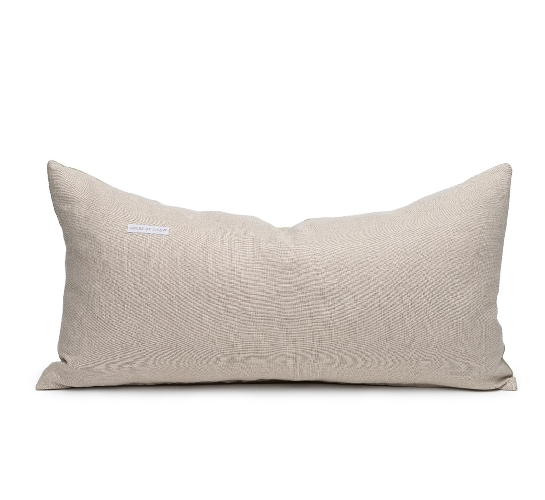 Olive Two Tone Lumbar Pillow
